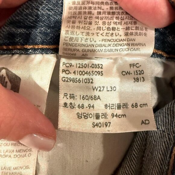 Levi's 501 Patchwork Skinny Fit High Rise Button Front Jeans Women's W27 L30 - Picture 11 of 11